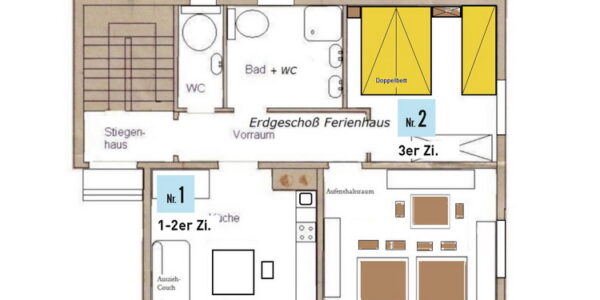 Ferienhaus am Lift Grundriss EG